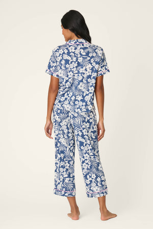 Cotton Jersey Midnight Garden Cropped PJ Set