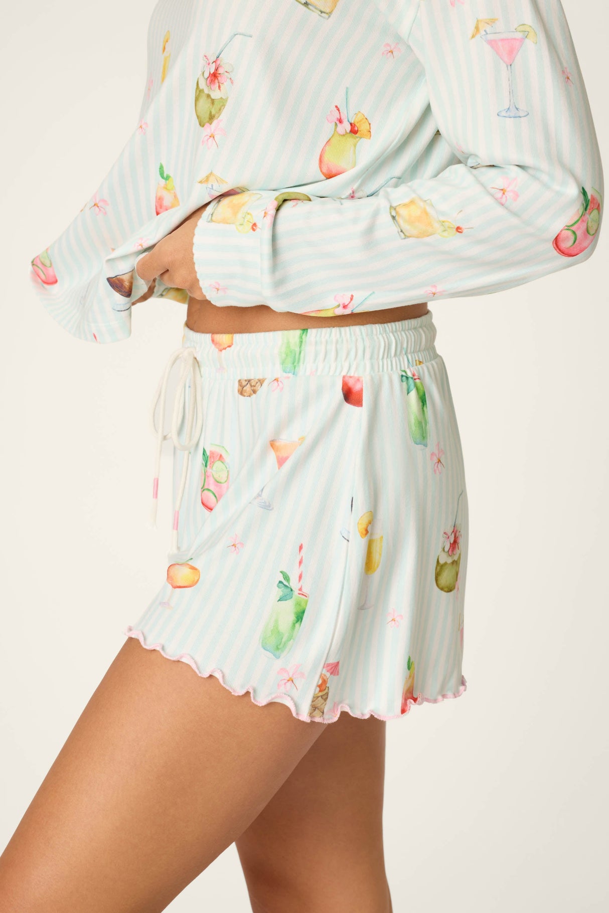 It's Five O'clock Somewhere Cocktail Print Shorts