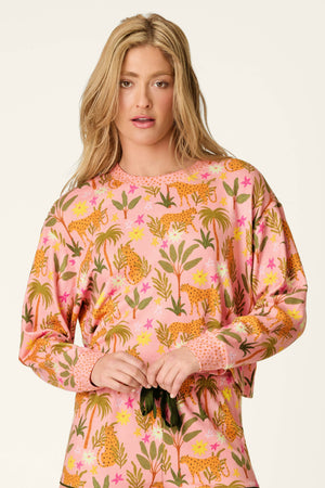 In the Jungle Leopard Safari Long Sleeve Top