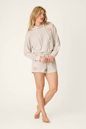 J'Adore Amour Sweetheart Stripes Lounge Shorts