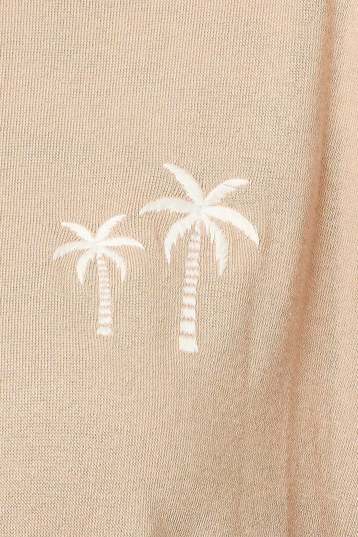 Palms Away Warm Taupe Long Sleeve Top