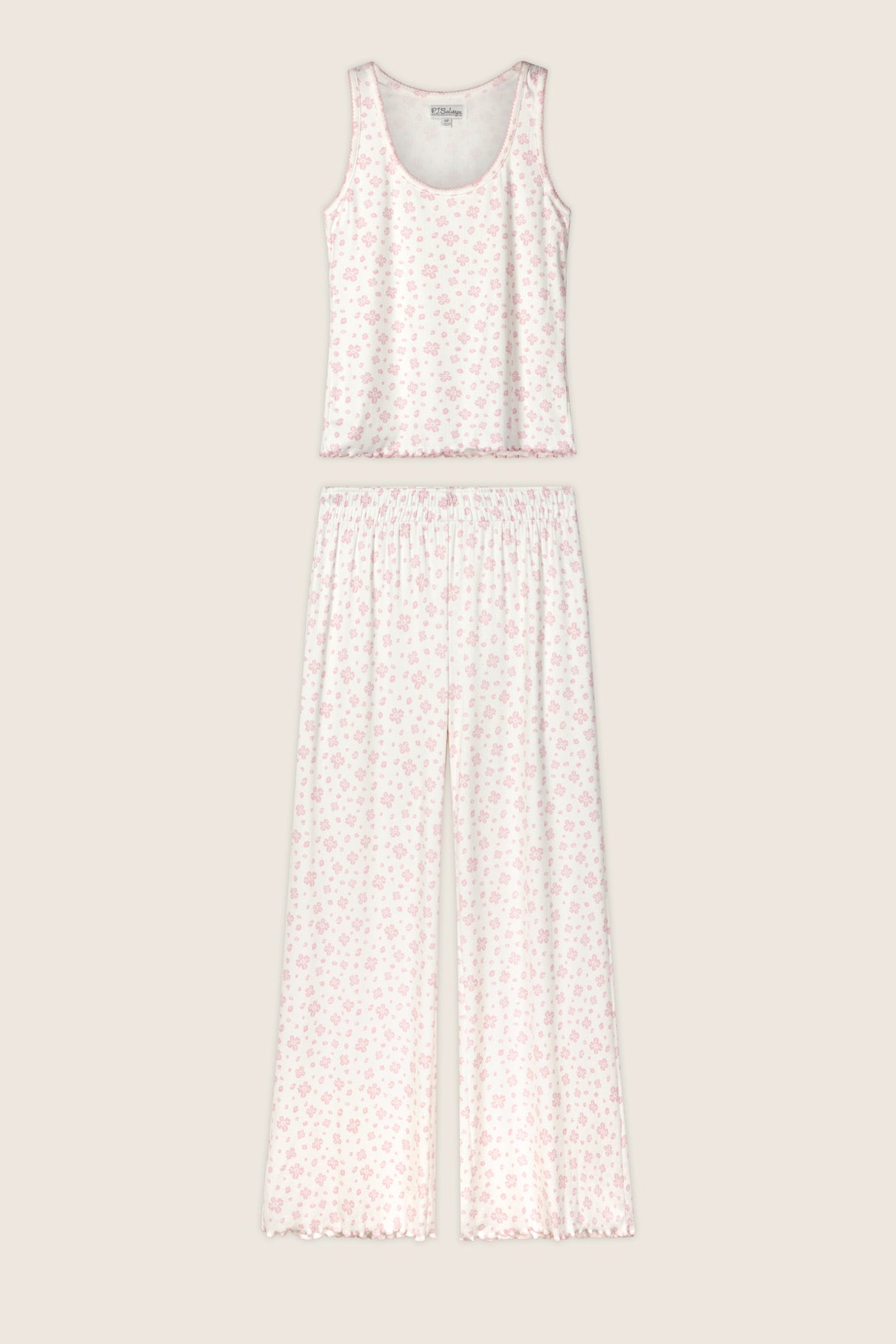 Pretty Petals Sweet Pink Floral Print Long PJ Set