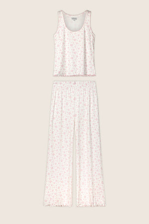 Pretty Petals Sweet Pink Floral Print Long PJ Set