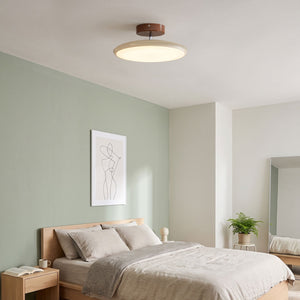 Orbitra | Flush Mount LED Ceiling Light with Swivel Arm, Dimmable Beige or Green Fixture