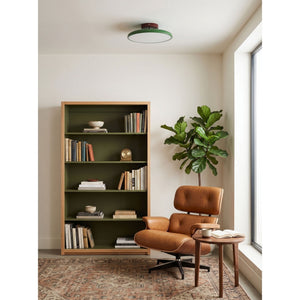 Orbitra | Flush Mount LED Ceiling Light with Swivel Arm, Dimmable Beige or Green Fixture