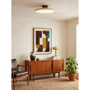 Orbitra | Flush Mount LED Ceiling Light with Swivel Arm, Dimmable Beige or Green Fixture