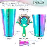 Professional 4-Piece Boston Cocktail Shaker Set