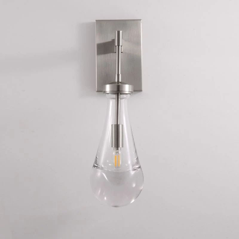 Raindrop Glass Wall Sconce E12 Dimmable 17.75" Modern Light Fixture