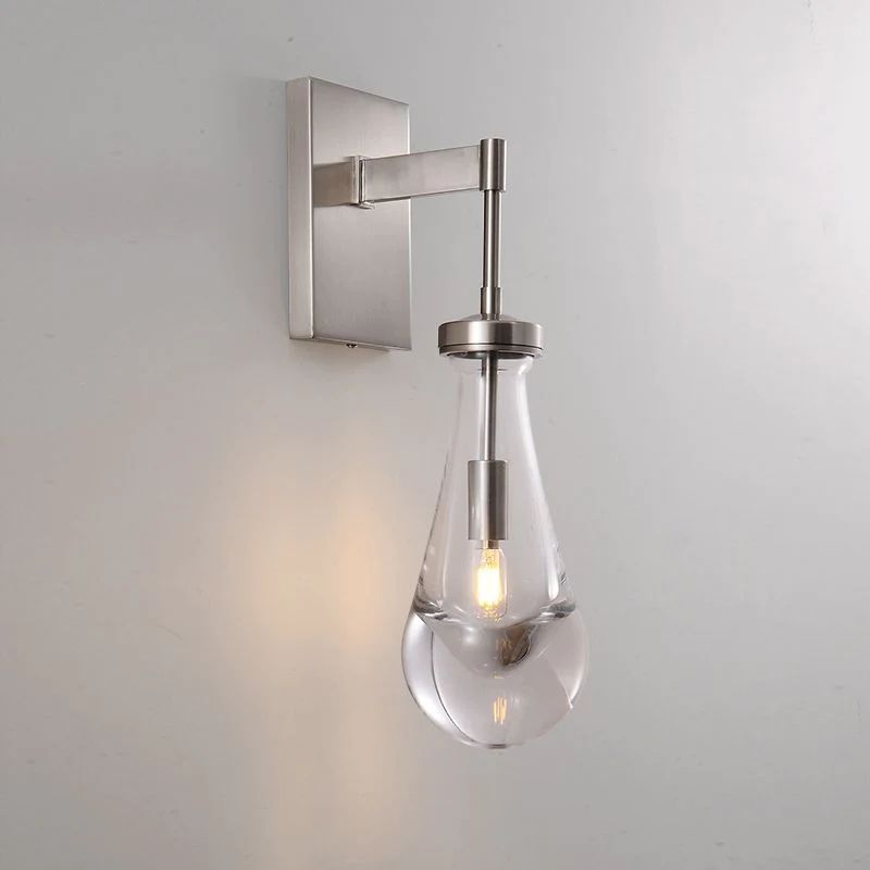 Raindrop Glass Wall Sconce E12 Dimmable 17.75" Modern Light Fixture