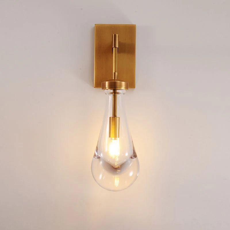 Raindrop Glass Wall Sconce E12 Dimmable 17.75" Modern Light Fixture
