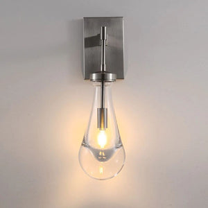 Raindrop Glass Wall Sconce E12 Dimmable 17.75" Modern Light Fixture