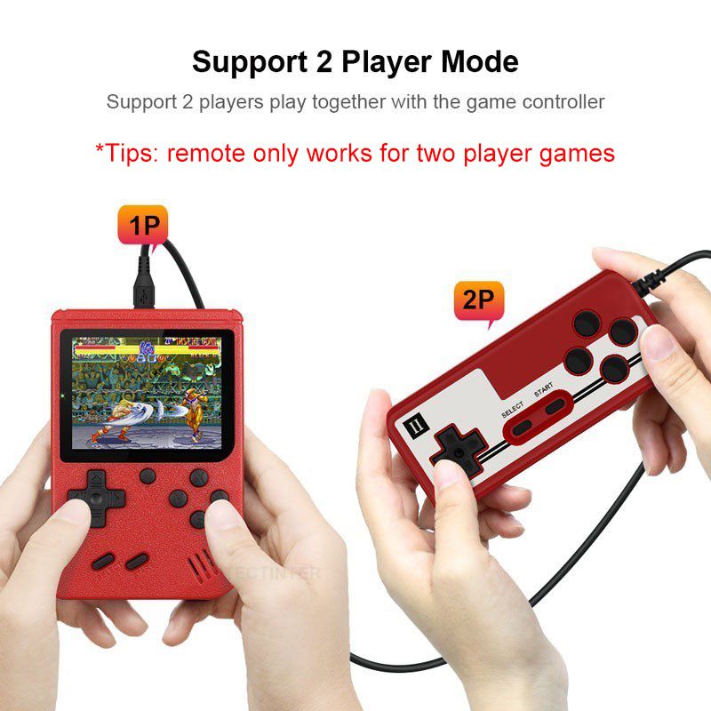 400-In-1 Handheld Game Console with 2 Player Controller & TV Connection