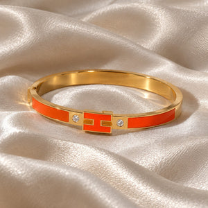 18k Gold Plated H Bracelet