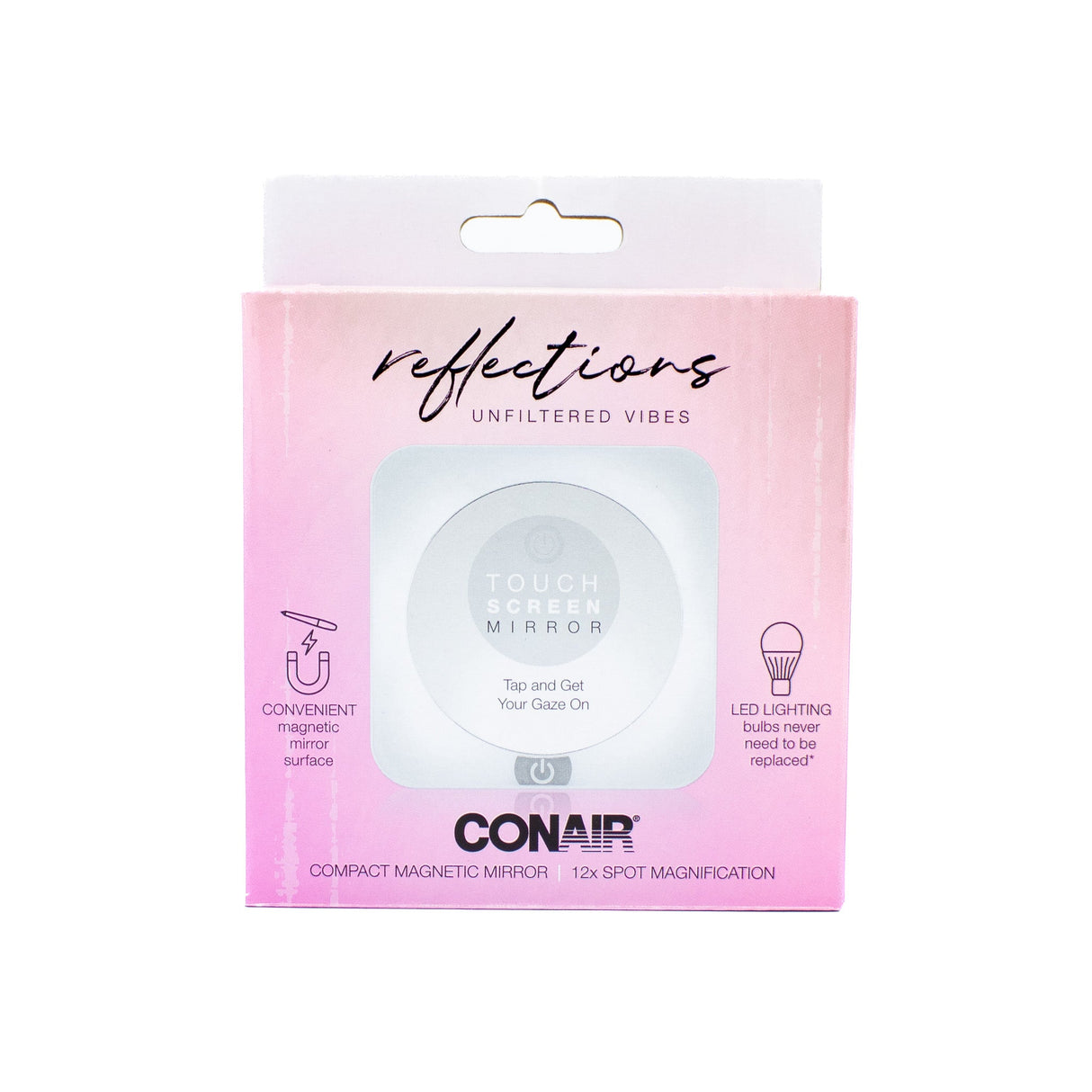 Conair Reflections Unfiltered Vibes LED Compact Magnetic Mirror