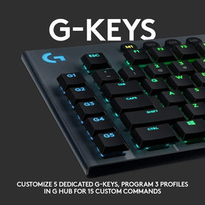 Refurbished - Logitech - G815 LIGHTSYNC Full-size Wired Mechanical GL Linear Switch Gaming Keyboard