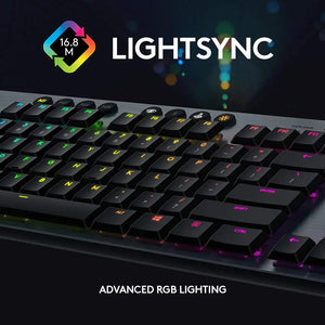 Refurbished - Logitech - G815 LIGHTSYNC Full-size Wired Mechanical GL Linear Switch Gaming Keyboard
