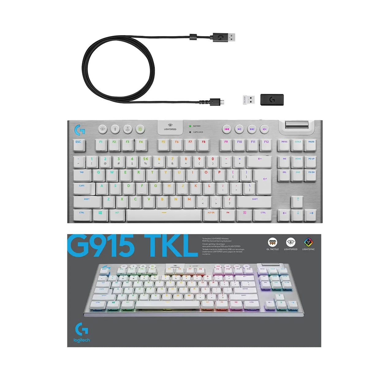 Refurbished - Logitech - G915 LIGHTSPEED TKL Wireless Mechanical GL Tactile Switch Gaming Keyboard