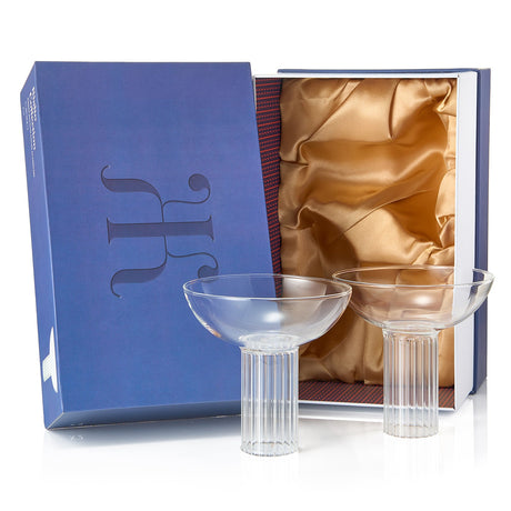 Rialto Champagne Coupe, Cocktail Glassware, Set of 2