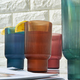 Eze Acrylic Ribbed Highball Glassware, Set of 4