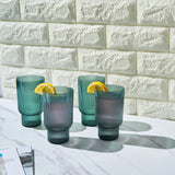 Eze Acrylic Ribbed Highball Glassware, Set of 4