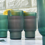 Eze Acrylic Ribbed Highball Glassware, Set of 4