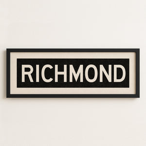Framed Richmond Virginia Bus Scroll