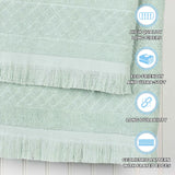 Cotton Geometric Jacquard Absorbent Bath Towel Set of 3 - Bath Towel by Superior Brand