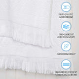 Cotton Geometric Jacquard Absorbent Bath Towel Set of 3 - Bath Towel by Superior Brand