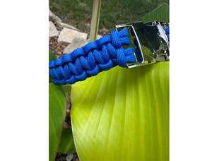 Cobra Braid in Royal Blue - Handmade Dog Collar