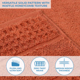 Napa Zero Twist Cotton Solid Waffle Honeycomb Bath Towel Set of 3 - Bath Towel by Superior Brand