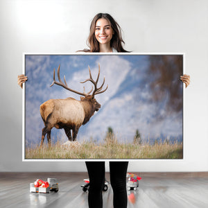 Rustic Elk Wall Art Canvas Print – Framed Majestic Wildlife