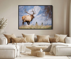 Rustic Elk Wall Art Canvas Print – Framed Majestic Wildlife
