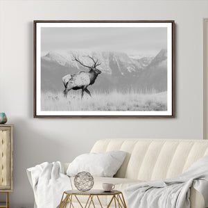 Rustic Elk Wall Art Canvas Print – Framed Majestic Wildlife
