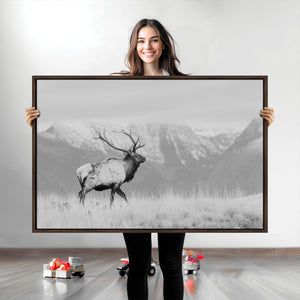 Rustic Elk Wall Art Canvas Print – Framed Majestic Wildlife
