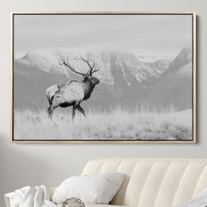 Rustic Elk Wall Art Canvas Print – Framed Majestic Wildlife