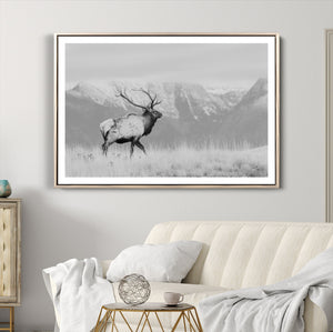 Rustic Elk Wall Art Canvas Print – Framed Majestic Wildlife