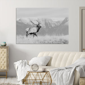 Rustic Elk Wall Art Canvas Print – Framed Majestic Wildlife