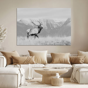Rustic Elk Wall Art Canvas Print – Framed Majestic Wildlife