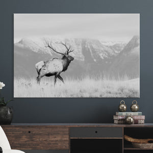 Rustic Elk Wall Art Canvas Print – Framed Majestic Wildlife