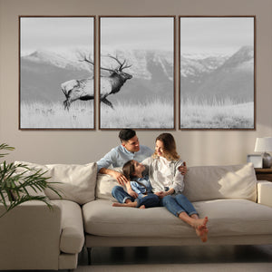 Rustic Elk Wall Art Canvas Print – Framed Majestic Wildlife