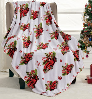 Cozy Festive Holiday Throw Blanket 50" x 60"