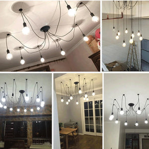 DIY Spider Chandelier Vintage Industrial Pendant Ceiling Light Home Hanging Lamp