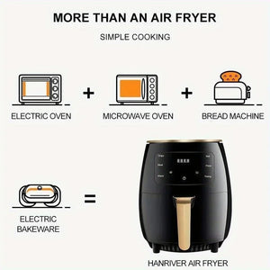 6L Digital Air Fryer Large Capacity Touch Control Non Stick Energy Saving