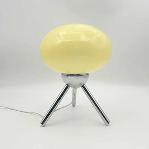 Artistic Spherical Glass Table Lamp Tripod Base Decorative Ambient Lamp for Home