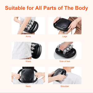 16-Head Fascia Massage Gun High-Frequency Muscle Massager for Neck Back Shoulders