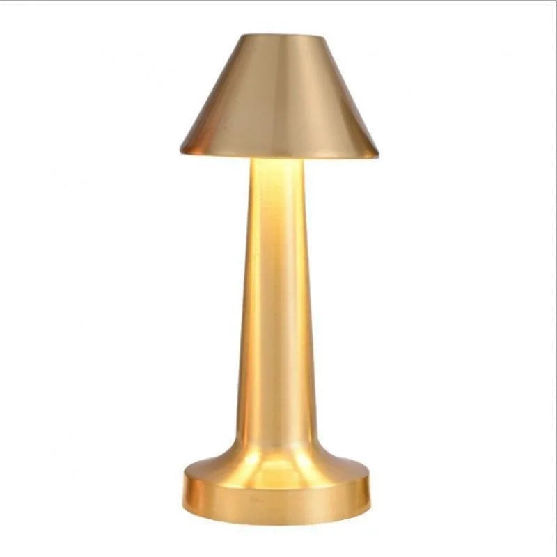 Metal Touch Table Lamp LED Rechargeable Night Light for Bar Coffee Table Decor