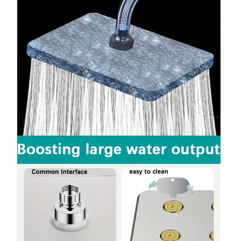 10" Large Overhead Shower Head Pressurized Anti-Block