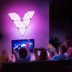 RGB Quantum LED Wall Lamp – Smart Rhythm Pickup Light for Bedroom & Gaming Setup