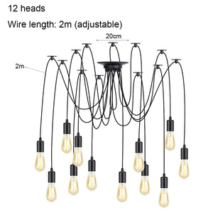 DIY Spider Chandelier Vintage Industrial Pendant Ceiling Light Home Hanging Lamp
