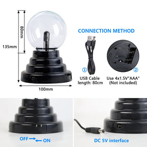 Magic Crystal Plasma Ball Lamp – LED Night Light for Kids, Bedroom & Novelty Decor